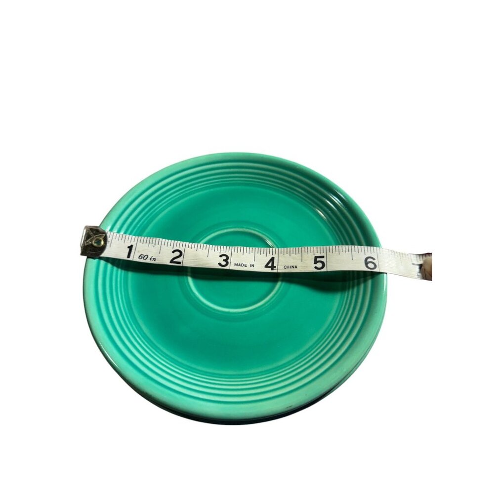 Vintage Fiesta Green Saucer Plates Set Of 2 - Picture 5 of 5